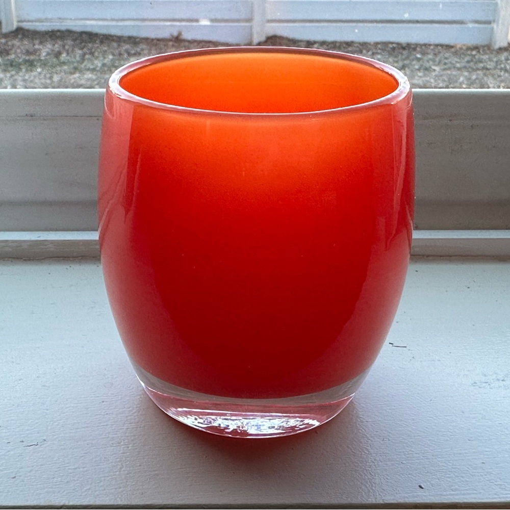 Glassybaby Seattle Sunset Hand-blown Candle Holder Pre Trisk